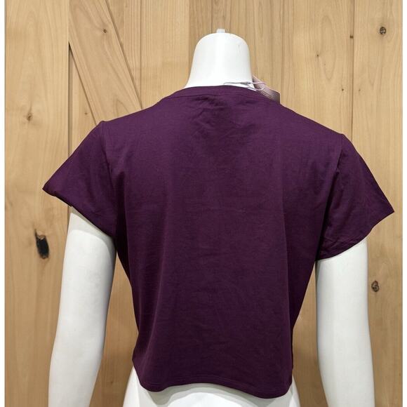 Savage X Fenty Baby Pocket Tee Purple Crop Top T-Shirt XL - Picture 4 of 10